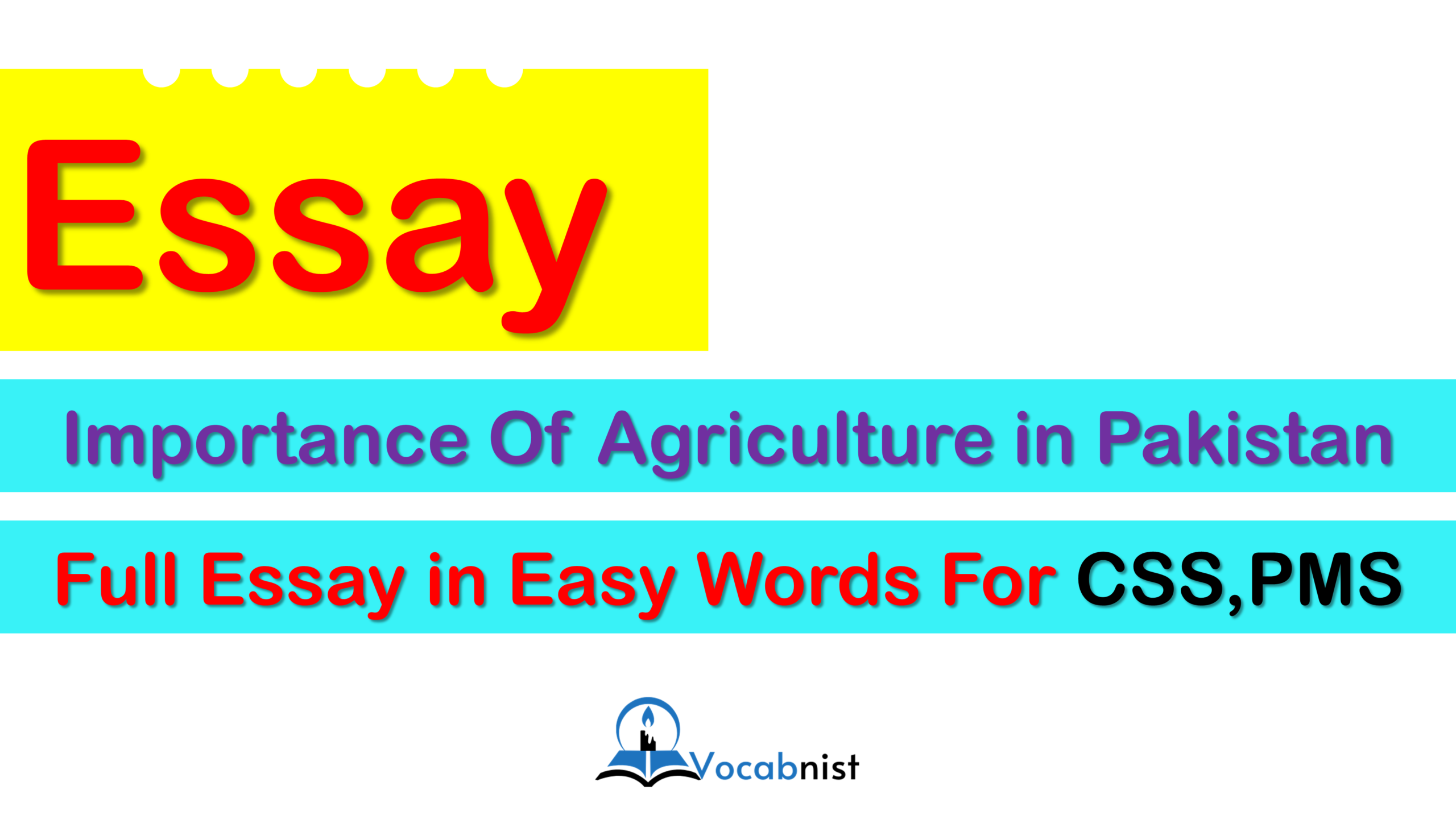 Essay on Agriculture of Pakistan